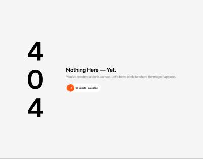 Obliq 404 page design