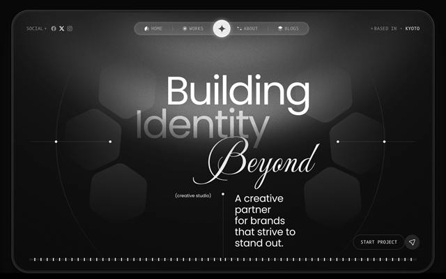 Minux template hero section